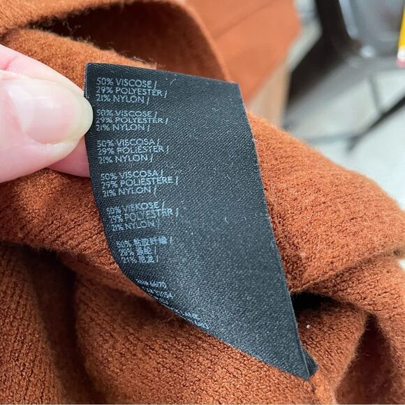 Maeve Anthropologie Lupita V-Neck Sweater Warm Brown M - Picture 8 of 9